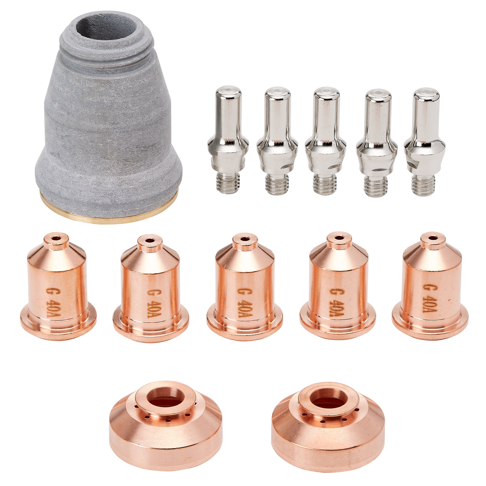 10pc Tecmo Drag Tip Set For Plasma Cutters – Fits PT40, IPT40, PT60, IPT60 Torches