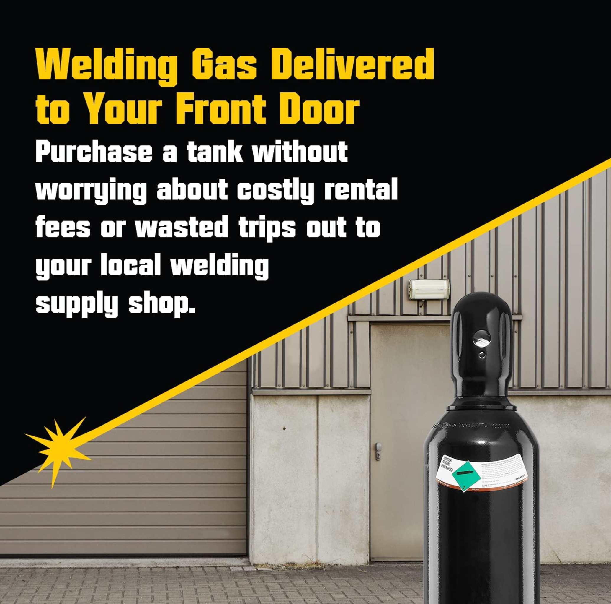 100 Argon Gas Full Welding Tank 125CF for TIG Welding PrimeWeld